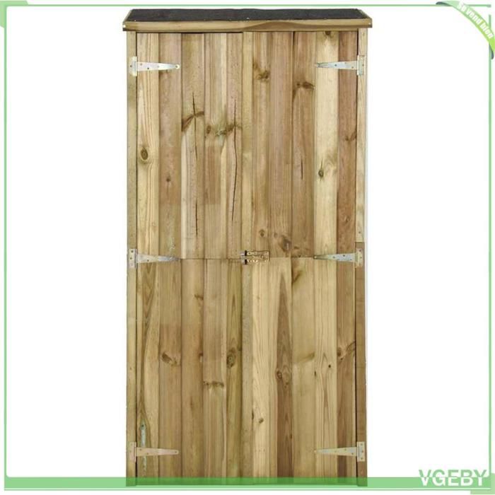 Abri à outils pour jardin - FAFEICY - 45138 - 85x48x177 cm - Pin imprégné - 3 étagères