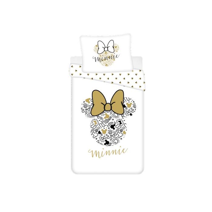 Disney - Parure de lit en coton Minnie : Noeud - 140 x 200 cm