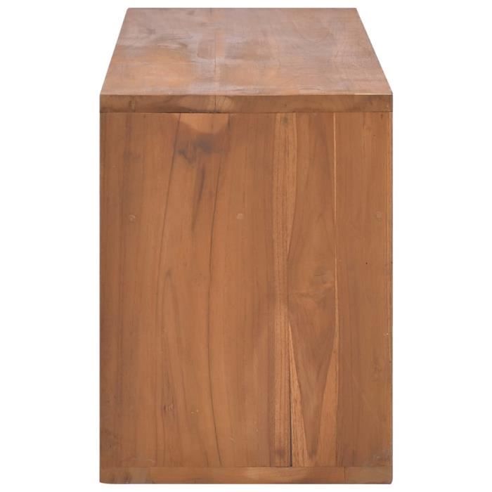 AKOZON Meuble TV 90x30x40 cm Bois de teck massif - AKO7867916988692