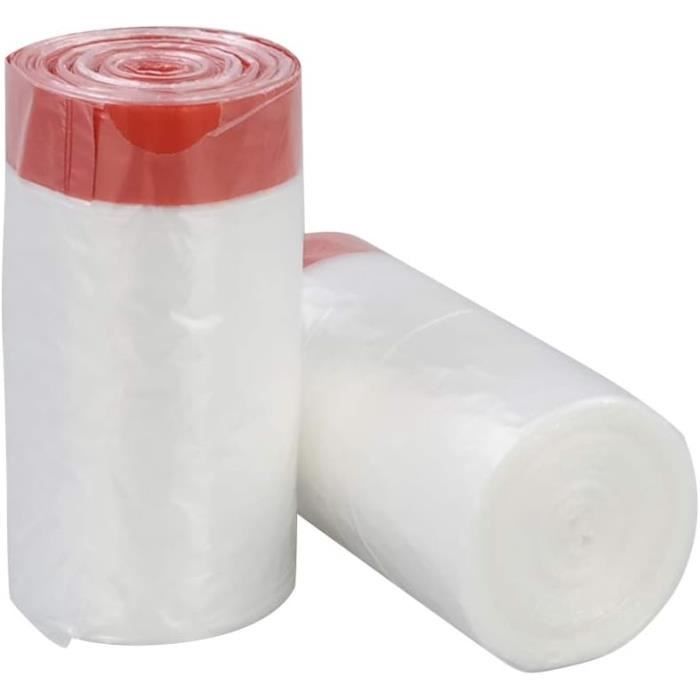 Sacs Poubelle Transparents ALUF – 1000 Pièces – 24x33 Pouces – 8 Microns – Usage Pro