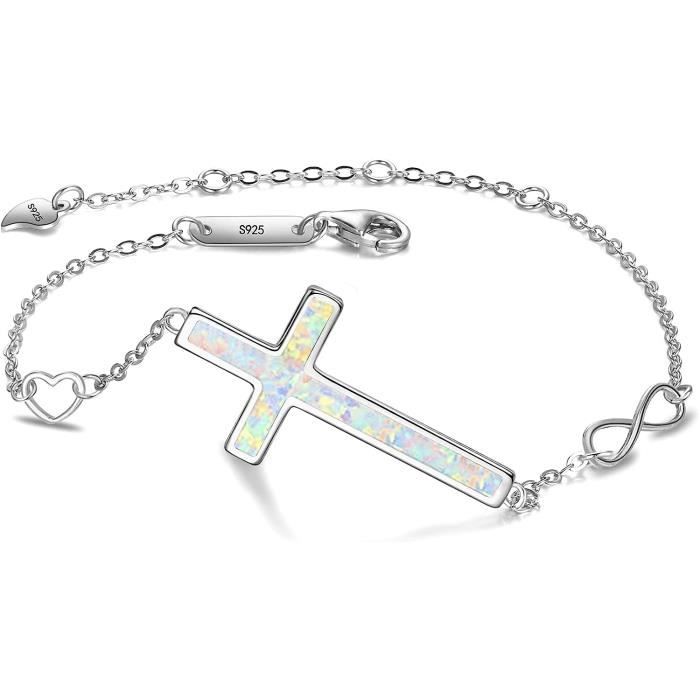 Pendentif unisexe croix en argent sterling 925 croix de pierres Pendentif unisexe croix en argent sterling 925 croix de pierres