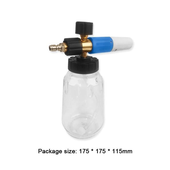 Bouteille à Mousse 1 Litre Pour Nettoyeur Haute Pression - Compatible Lance à Neige, Pression Jusqu'à 5000 PSI