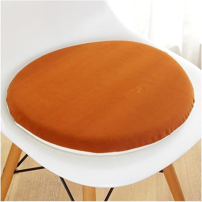 Lot De 4 Coussins De Chaise Ronds En Mousse à Mémoire De Forme Antidérapants Pour Restaurants Et Bureaux Gris Foncé 35 X 35 Cm