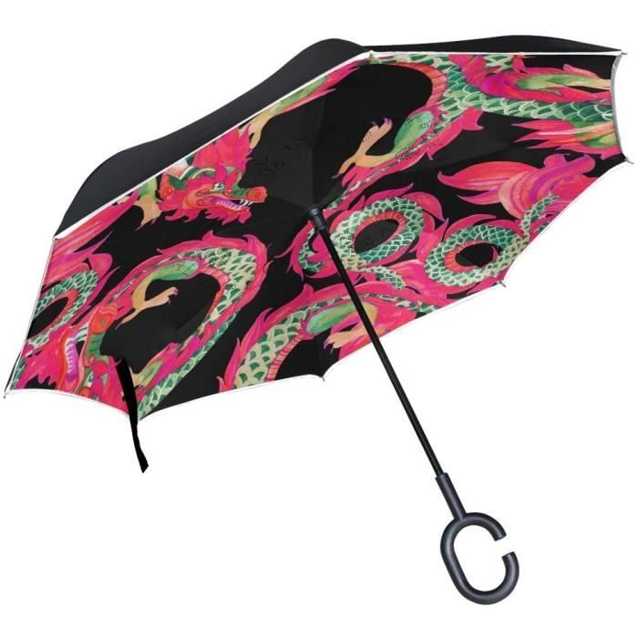Parapluies inversés à double couche Parapluie pliant inversé Coupe
