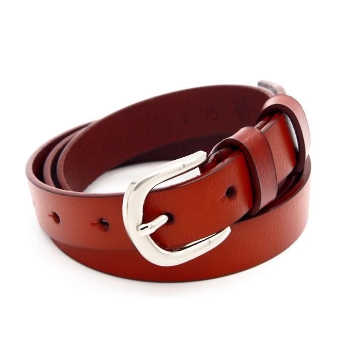 Accessoire Mode Femme Ceinture Femme Biagiotti - Cuir Véritable 3 Cm - Couleur Light Taupe Taille XL Accessoire Mode Femme Cuir