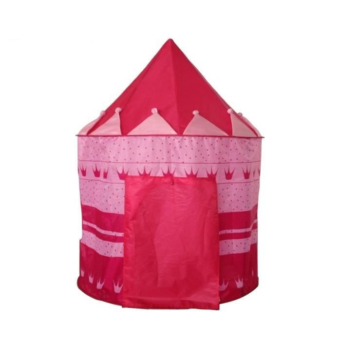 Tente Tipi Château Princesse/prince En Coton - Pop-up Portable 116x116x123 Cm - Maison De Jeu Pour Enfant - Cadeau