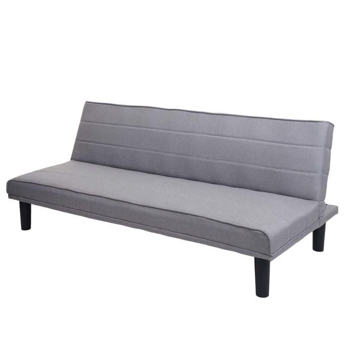 Canapé-lit dappoint - DÉCOSHOP26 - 04_0001620 - tissu gris - dossier réglable 3 positions - couchage occasionnel Canapé-lit dappoint - DÉCOSHOP26 - 04_0001620 - tissu gris - dossier réglable 3 positions - couchage occasionnel