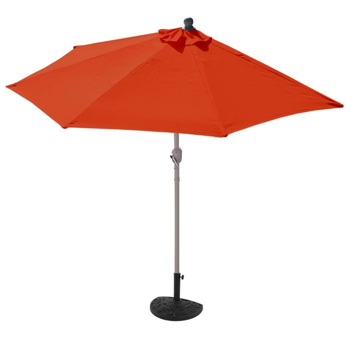 Decoshop26 Demi parasol de balcon Terracotta - vue 2