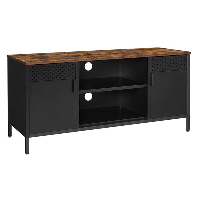 Meuble TV support de télévision buffet bas avec 3 étagères réglables pour TV jusquà 55 Meuble TV support de télévision buffet bas avec 3 étagères réglables pour TV jusquà 55