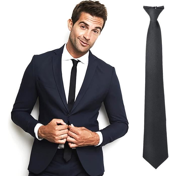 Cravate Homme 8cm - 2 Pièces En Soie Polyester - Cravate Épingle Formelle Pour Travail Ou Cérémonie