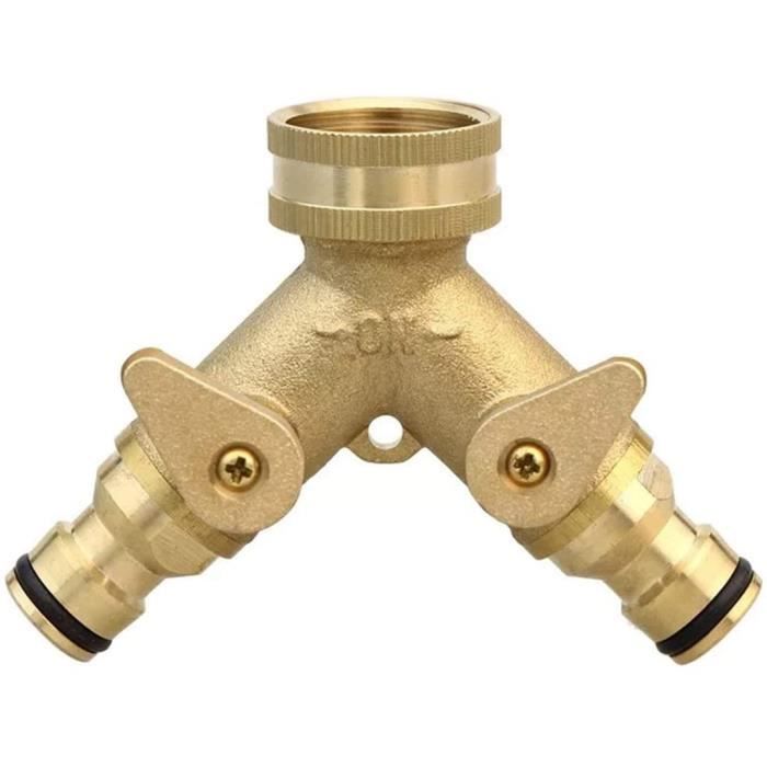 Robinet à Boisseau Sphérique 3 Voies En Laiton - 12 Mm, Pour Eau, Air, Gaz Ou Carburant