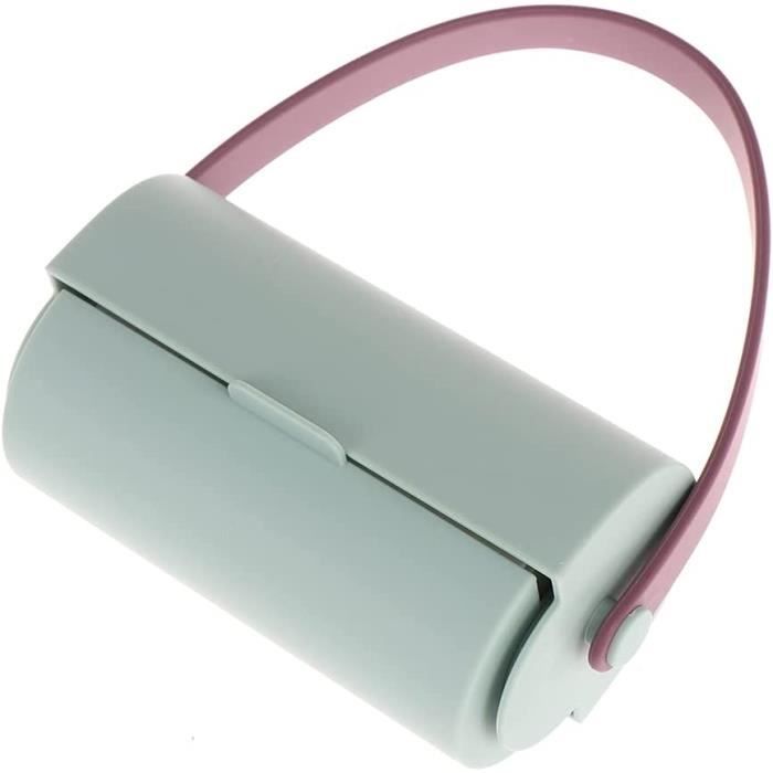 AJW-Rouleau de papier collant réutilisable pour enlever la poussière et ...