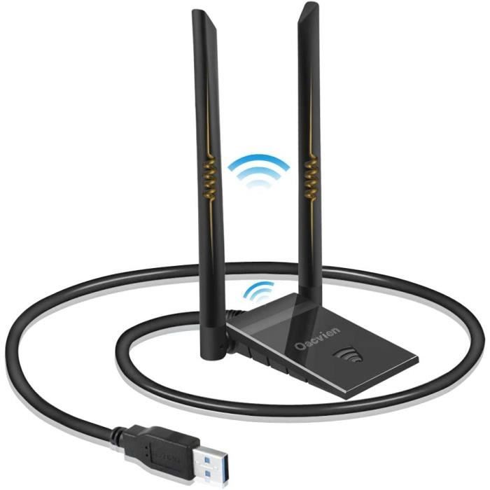Clé WiFi Dongle Antenne USB Adaptateur pour PC sans Fil AC