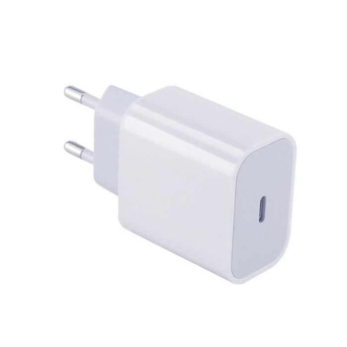 Chargeur rapide pour adaptateur secteur USB-C 18w pour iPhone 12 Blanc W35  - Chargeur pour téléphone mobile - Achat & prix