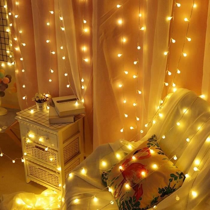 Guirlande Lumineuse LED Bleue étanche 3 M - Alimentée Par Pile, 30 LEDs, Pour Extérieur (Halloween/Noël)