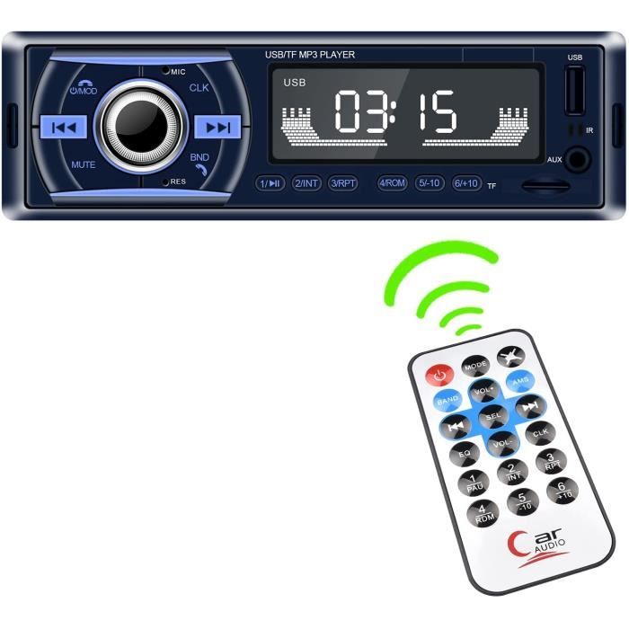 Radio Coche, REAKOSOUND Autoradio Bluetooth 1 DIN Reproductor MP3