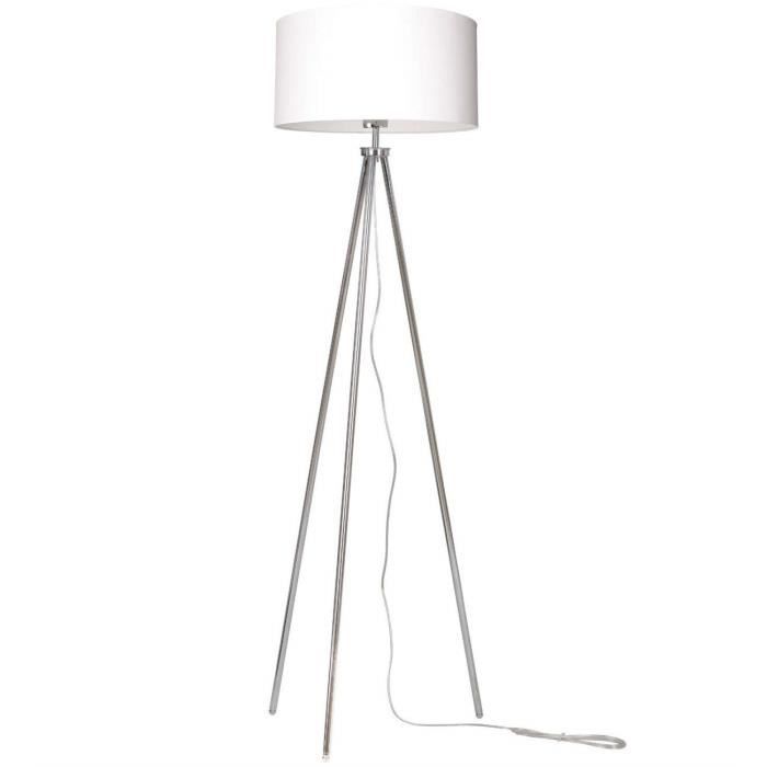 Lampadaire de salon noir avec trépied, style moderne KILIS | Lampadaires | Pier Import