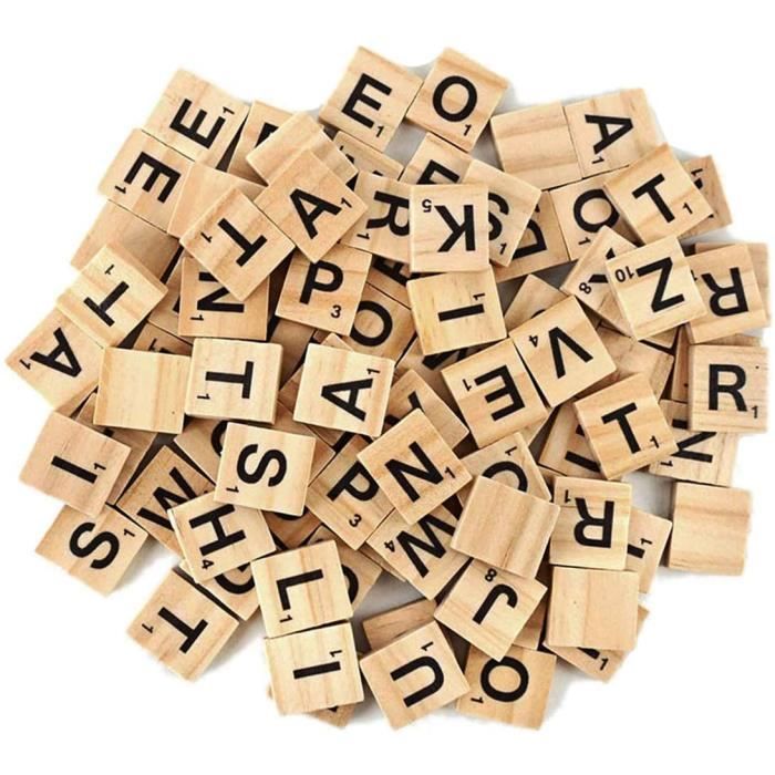 Lettre en bois naturel I déco Scrabble