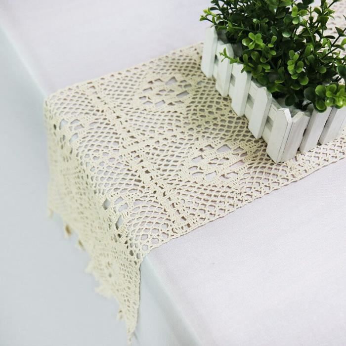 Chemin de Table Dentelle Ivoire | Champêtre