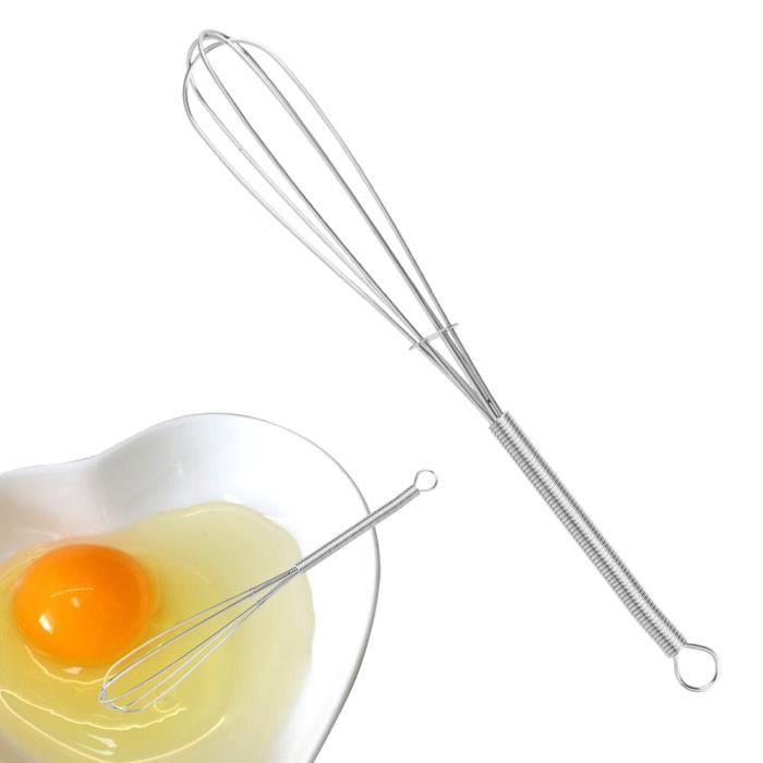 Lot De 2 Fouets à Boules Inox - Batteur Manuel Pour Cuisine (25,4 Cm Et 30,5 Cm)