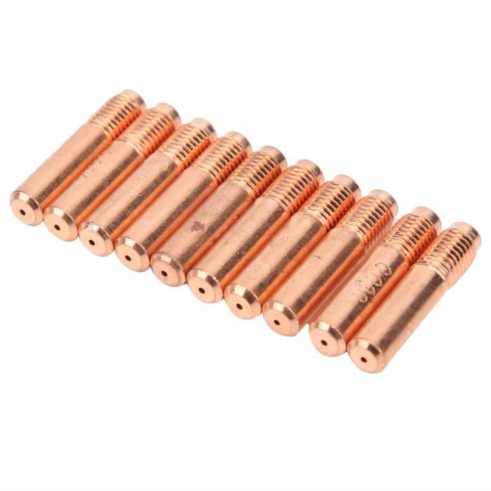 Lot De 10 Buses Conductrices En Cuivre Pour Torche MIG - Kit D'Accessoires De Soudage 0,9 Mm