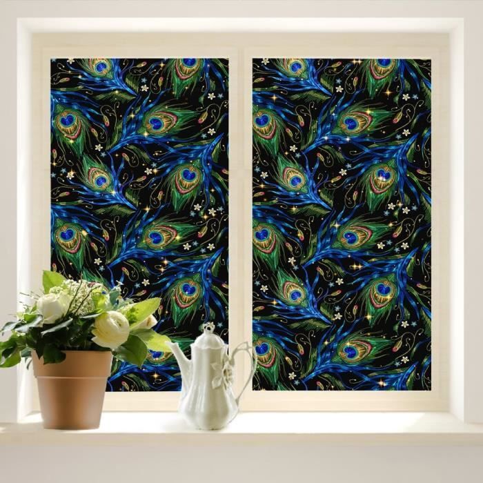 JOLIHOME Film Vinyle Occultant Semi-occultant Réutilisable Pour