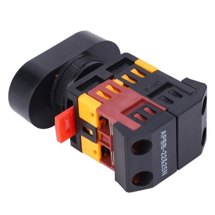 Bouton à Double Clé APBB-22/25N Avec Lumière 220V - Interrupteur Rouge Ou Vert