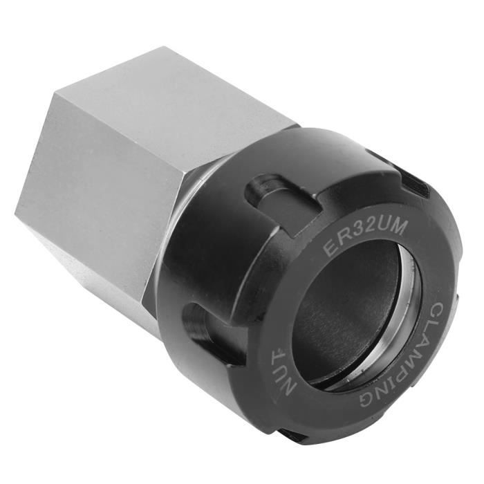 Porte-Pince ER-32 Bloc Hexagonal En Acier Haute Dureté – Support Mandrin Tige Carrée Pour Toupie CNC, Perçage Précis 60° 90° 120°