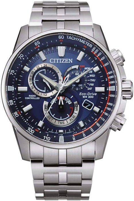 Citizen - Montre Hommes - Eco-Drive Chronographe - Bracelet Acier inoxydable Argent - CB5880-54L