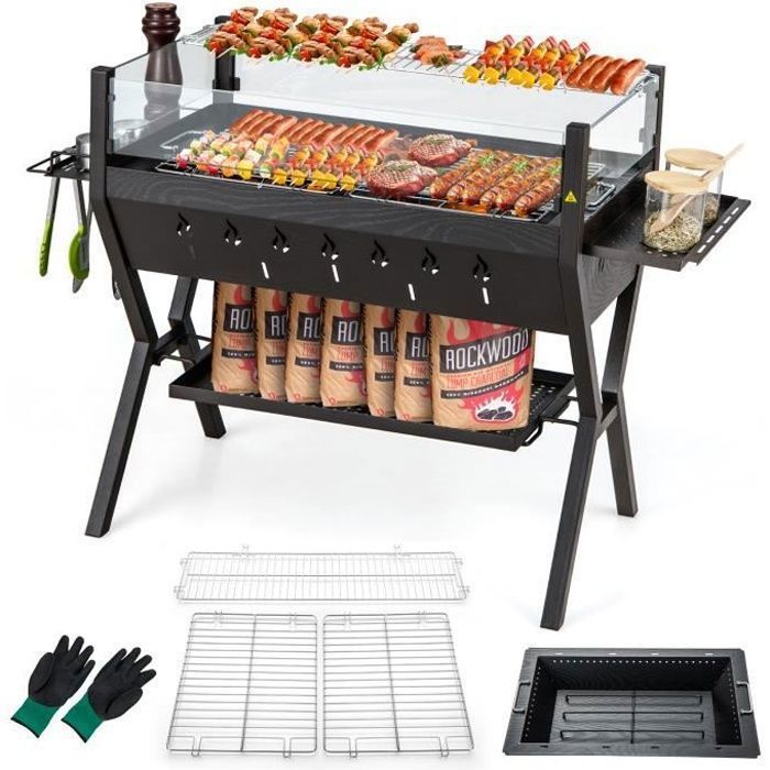 Foyer De Camping Portable, Foyer Pliable En Maille D'Acier Inoxydable