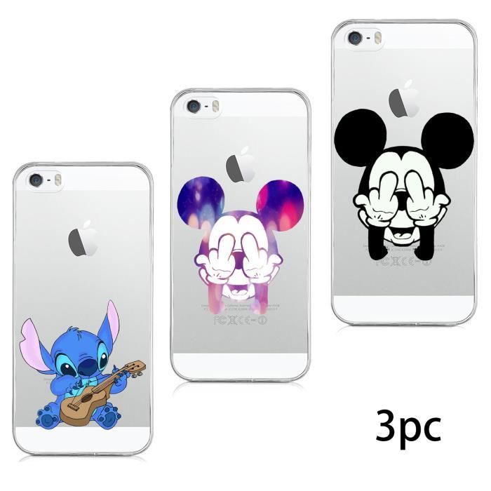 Coque Pour Apple iPhone 5 5S SE 3PC Disney Mickey Schéma Souple ...