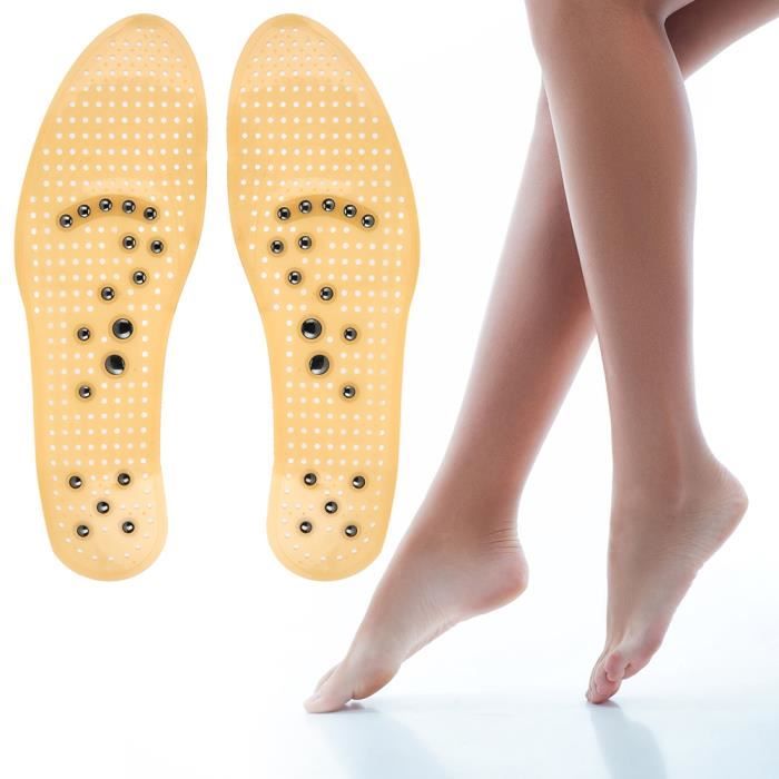 Semelles Orthopédiques Magnétiques SGQTGIMU - Massage Des Points De Pression - Taille M (EU 40-43) - Rose