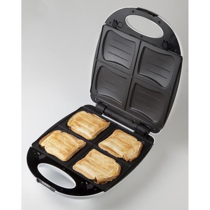 DOMO Appareil à croque-monsieur 1200 W Blanc DO9046C