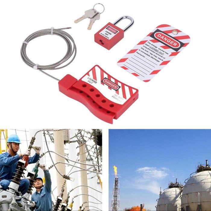 Lockout Tagout Cable Lockout Lock Adjustable Rustproof