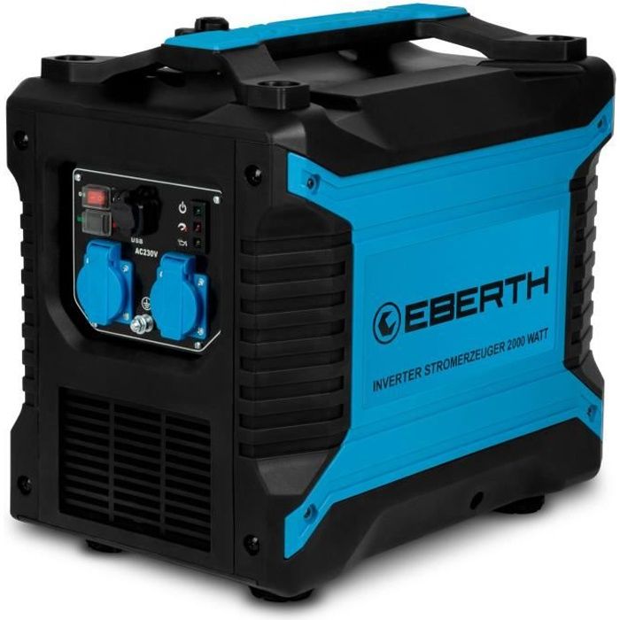 EBERTH 2200 Watt Groupe electrogene Generateur electrique portable moteur à  essence 5,5 CV, 4 temps
