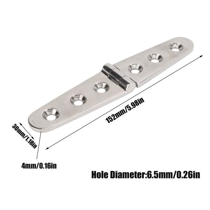 Charnière De Porte Pivotante – Acier Inoxydable, Argent, Pour Portes En Bois