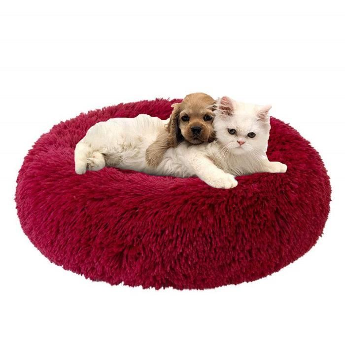 Rond en Peluche pour Animal Domestique nidifier Matelas épais Chaud Chien Lit Litière pour Chat Convient pour Chiots Chaton Petits