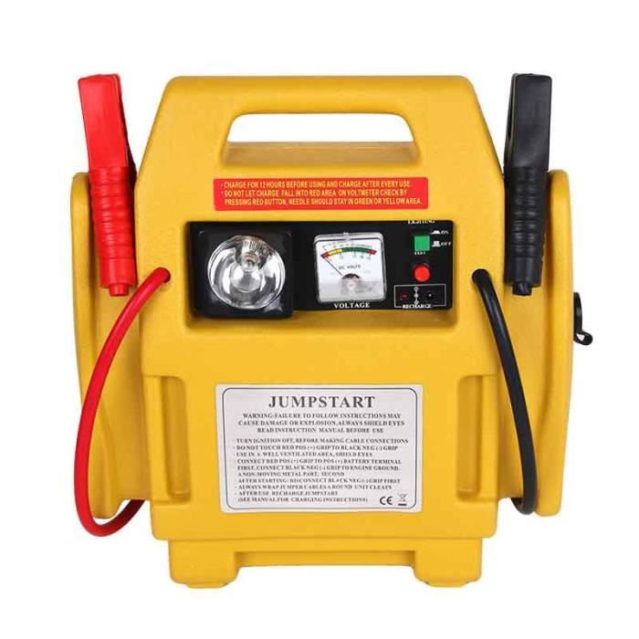 Démarreur de Saut de Voiture 16800mAh Batterie Externe 1000A 12V Chargeur  de Batterie Portable Dispositif de démarrage d'urgence Automatique avec  Pompe à Air (Color : Red(AIR Pump)) : : Auto et Moto