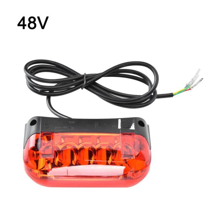 Feu Arrière LED Moto – Feu Stop Rouge 12 LEDs – Universel Pour Cross, Custom, Quad, Route – Coque Rouge Robuste