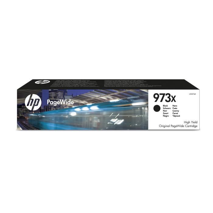 HP 973X Cartouche dencre noire PageWide grande capacité authentique (L0S07AE) pour HP PageWide Pro 452/477/552/577