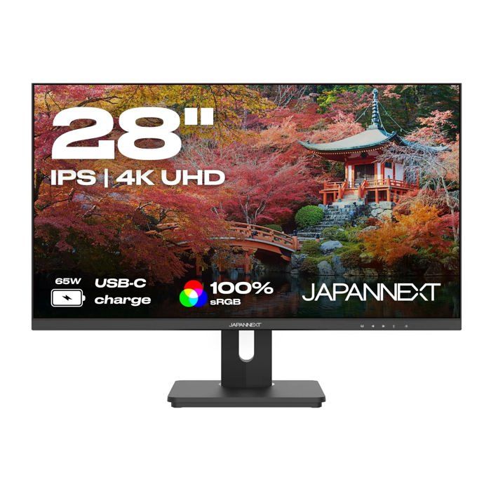 Écran PC Bureautique  28  4K UHD  USB-C (+ charge 65W)