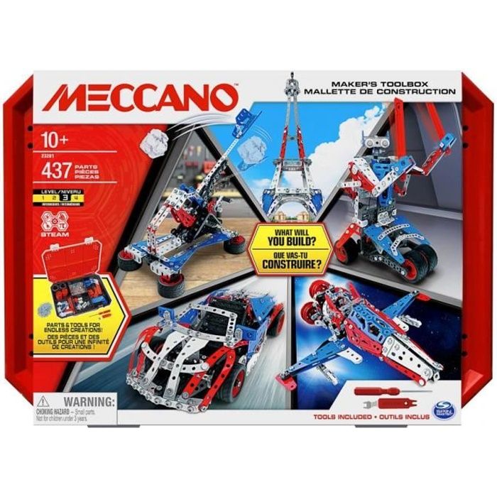 Meccano - CABRIOLET RETRO FRICTION 5 MODÈLES - Coffret Inventions