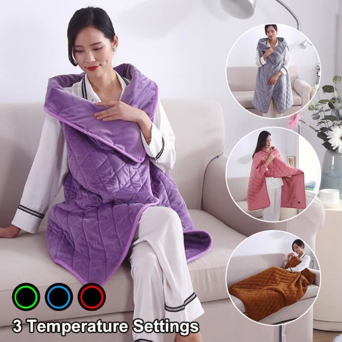 Châle Chauffant USB Lavable - Couverture D'Hiver Avec 3 Températures Réglables