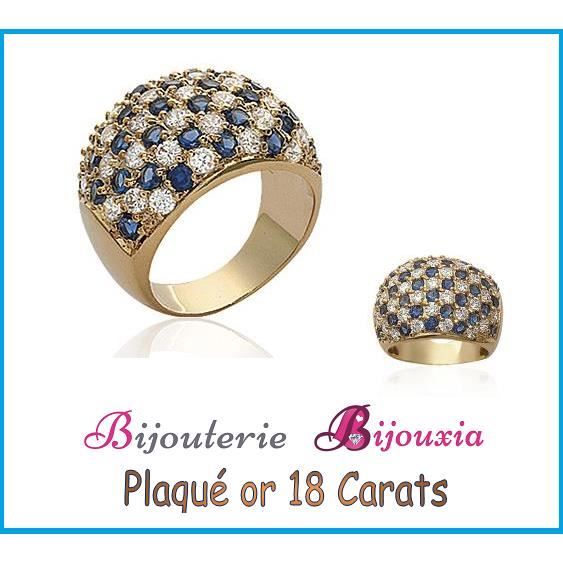Bague Anna empierrée plaqué or 18k - Bijoux Argent/Doré Bague Anna empierrée plaqué or 18k - Bijoux Argent/Doré