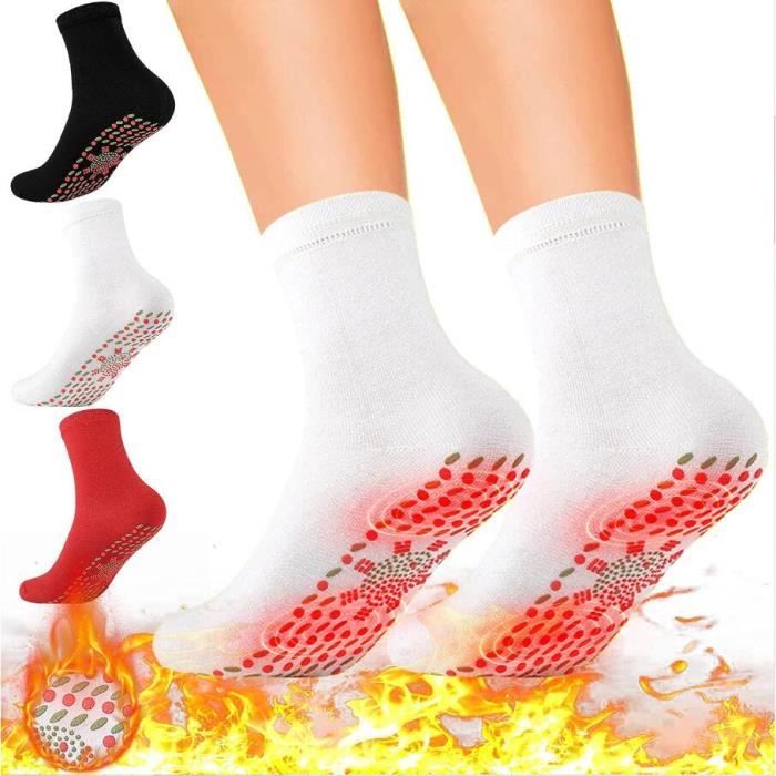 Chaussettes Auto-chauffantes Tourmaline - 2 Paires - Taille 38-44 - Pour Pieds Froids, Massage - 13