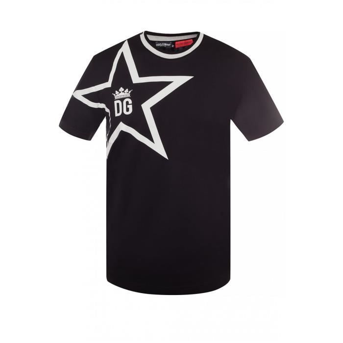 T-shirt à logo imprimé Coton Dolce & Gabbana pour homme en coloris Noir Homme T-shirts T-shirts Dolce & Gabbana 
