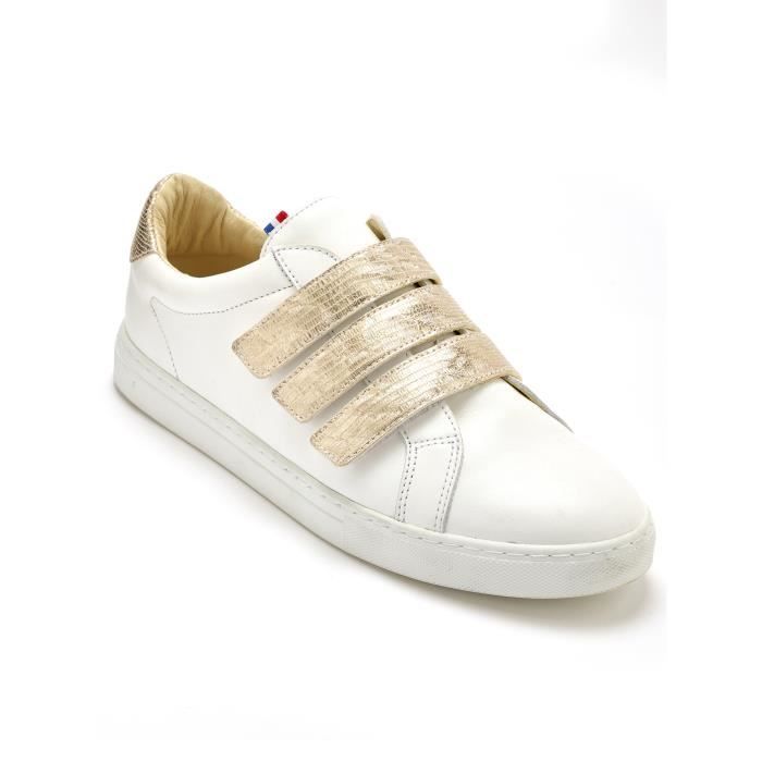 basket blanche doré