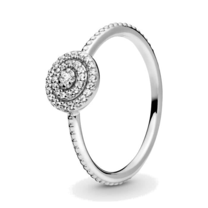 PANDORA  Anillo 190986CZ-52 Mujer Plata Circonitas