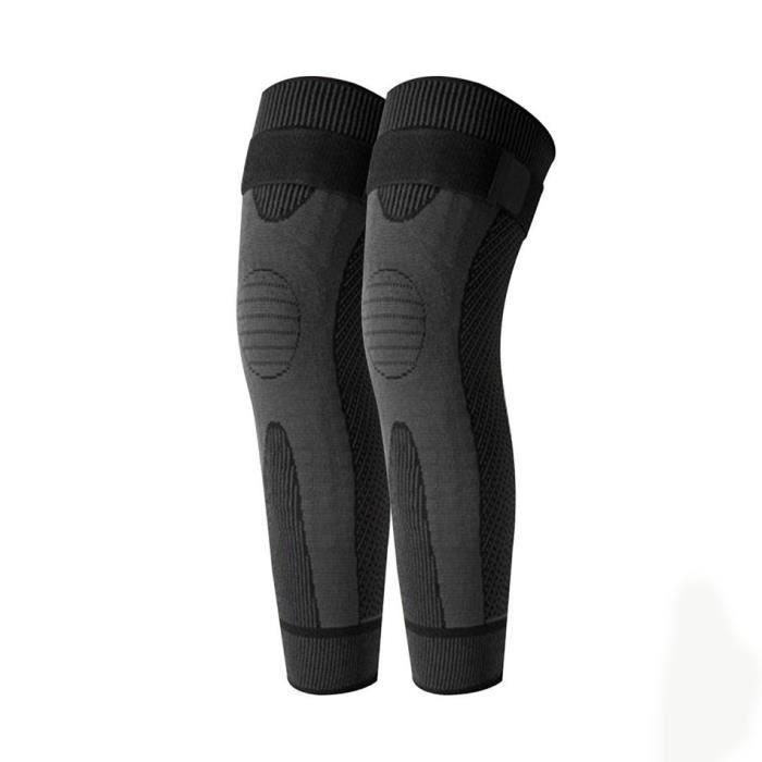 Genouillère Longue Compression – Nylon, 4 Tailles (M à XXL) – Pour Sport Et Douleurs