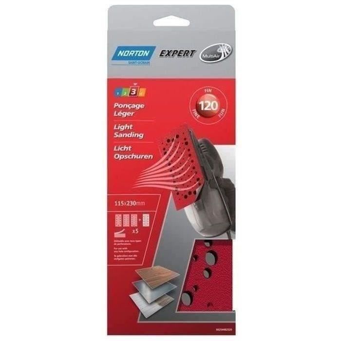Garniture ponçage multi air - grain 120 - 115x230 mm